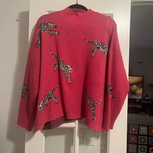 SHEIN Cheetah Pattern Sweater